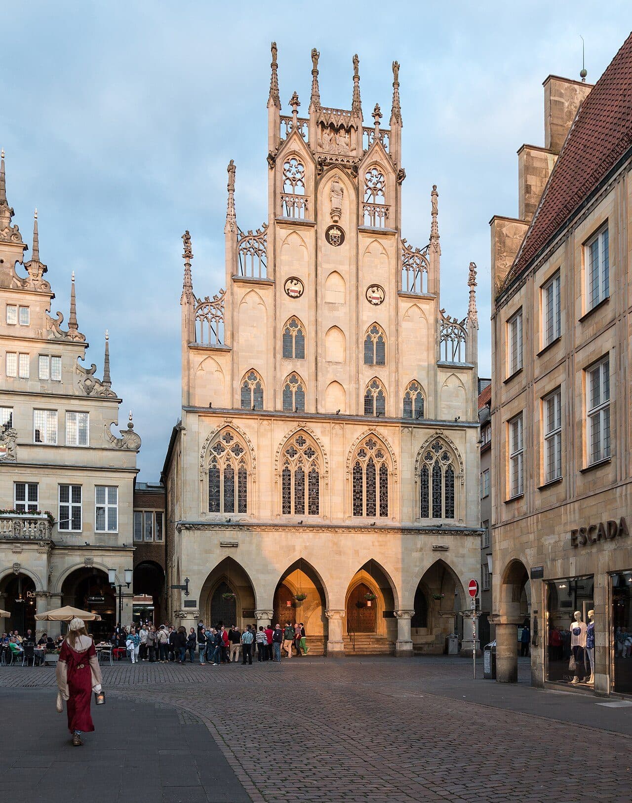 Historisches Rathaus in Münster (Prinzipalmarkt), erbaut im 14. Jahrhundert